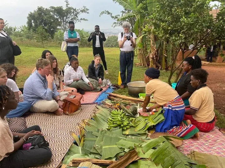 Visitors enjoying a local food experience
